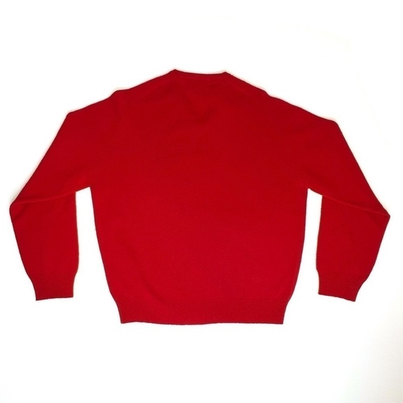 Polo Ralph Lauren Lambswool V-Neck Sweater Men’s Large Red Classics Pony New NWT - Picture 2 of 8